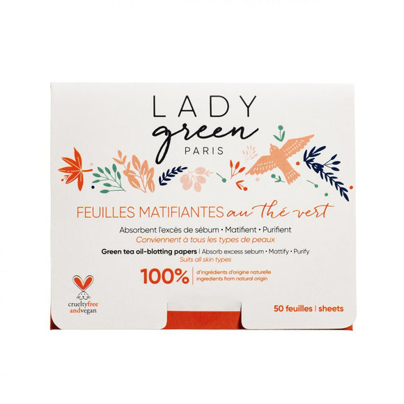 Feuilles matifiantes au thé vert lady green